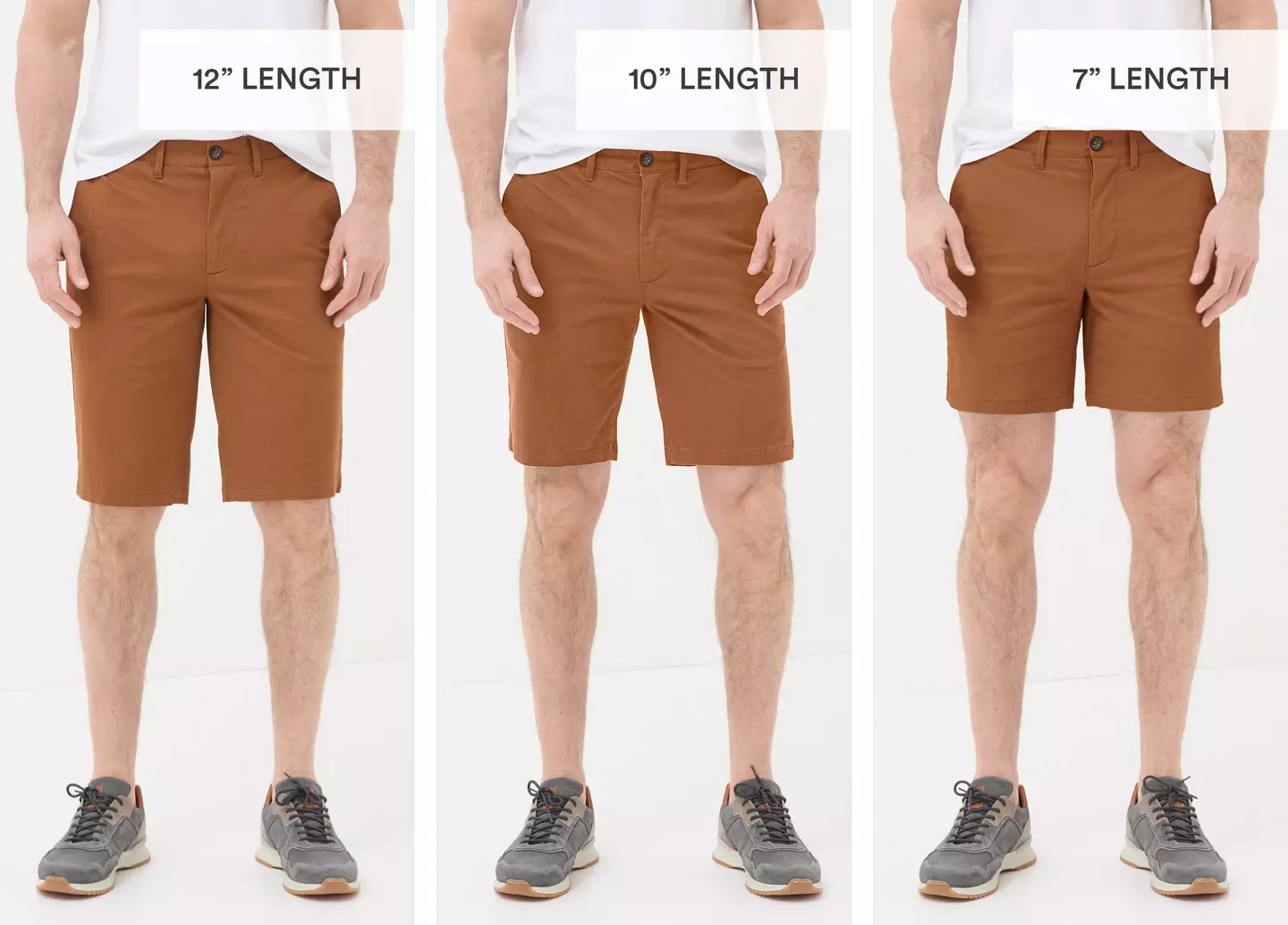 Men's shorts length best sale